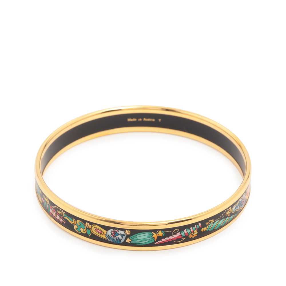 Pre-Loved Hermes Narrow Enamel Qu Importe le Flacon Bangle 65 - Picture 2 of 5